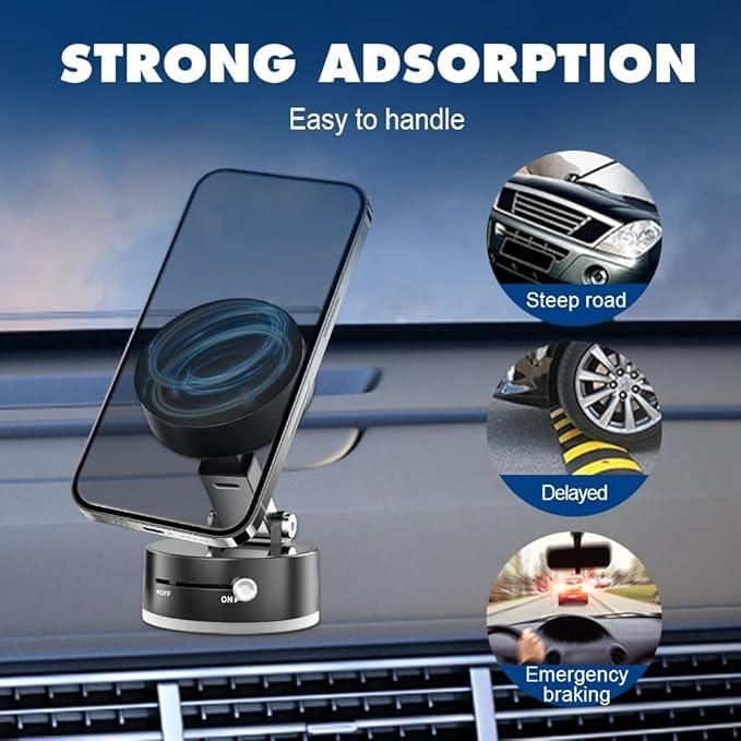 360° Magnetic Car Phone Holder – Strong Grip & One-Hand Operation